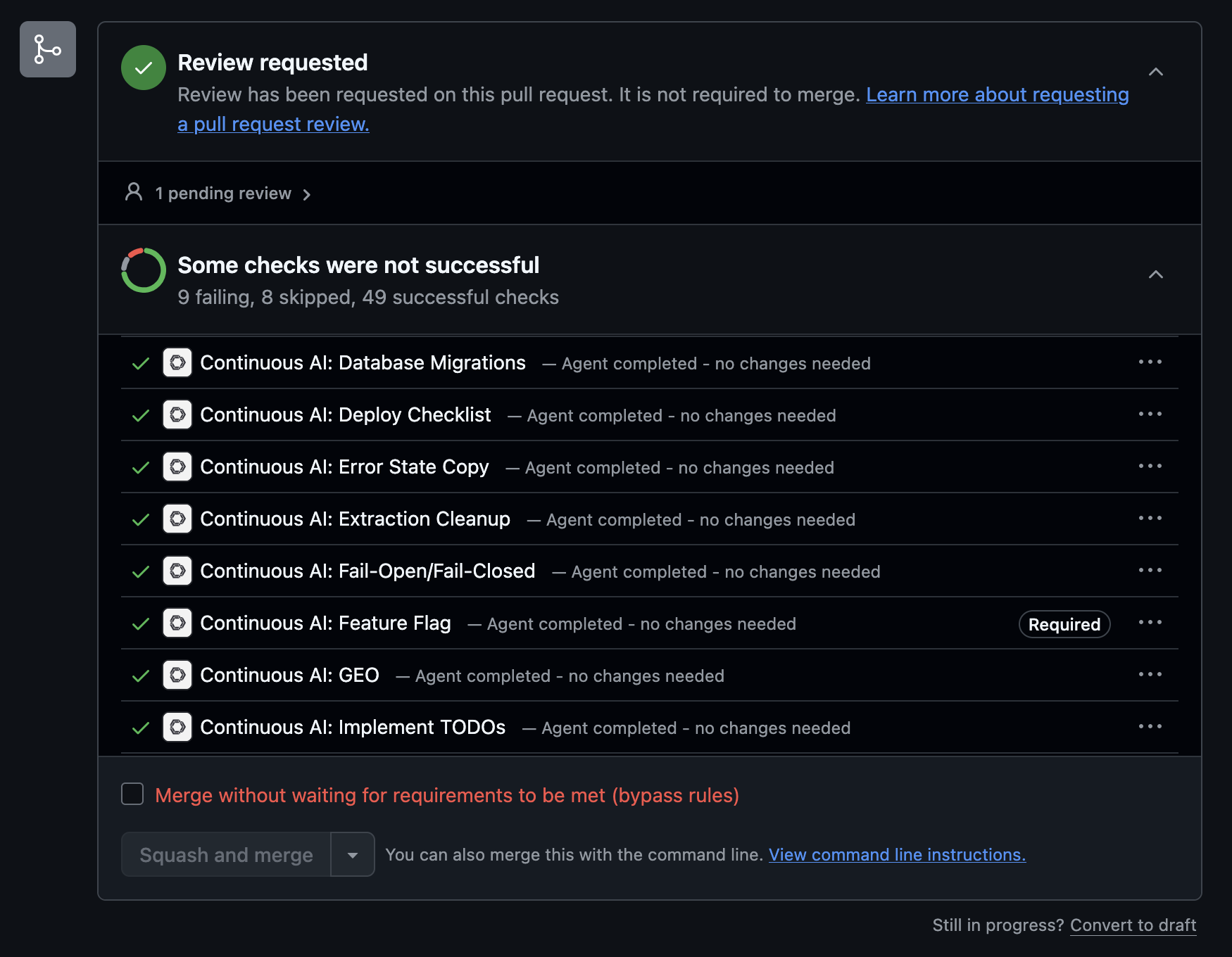 Continue (Mission Control) - Screenshot 4 showing product features and functionality