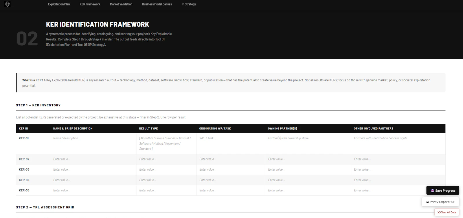 EU Project Commercialisation Toolkit screenshot 3
