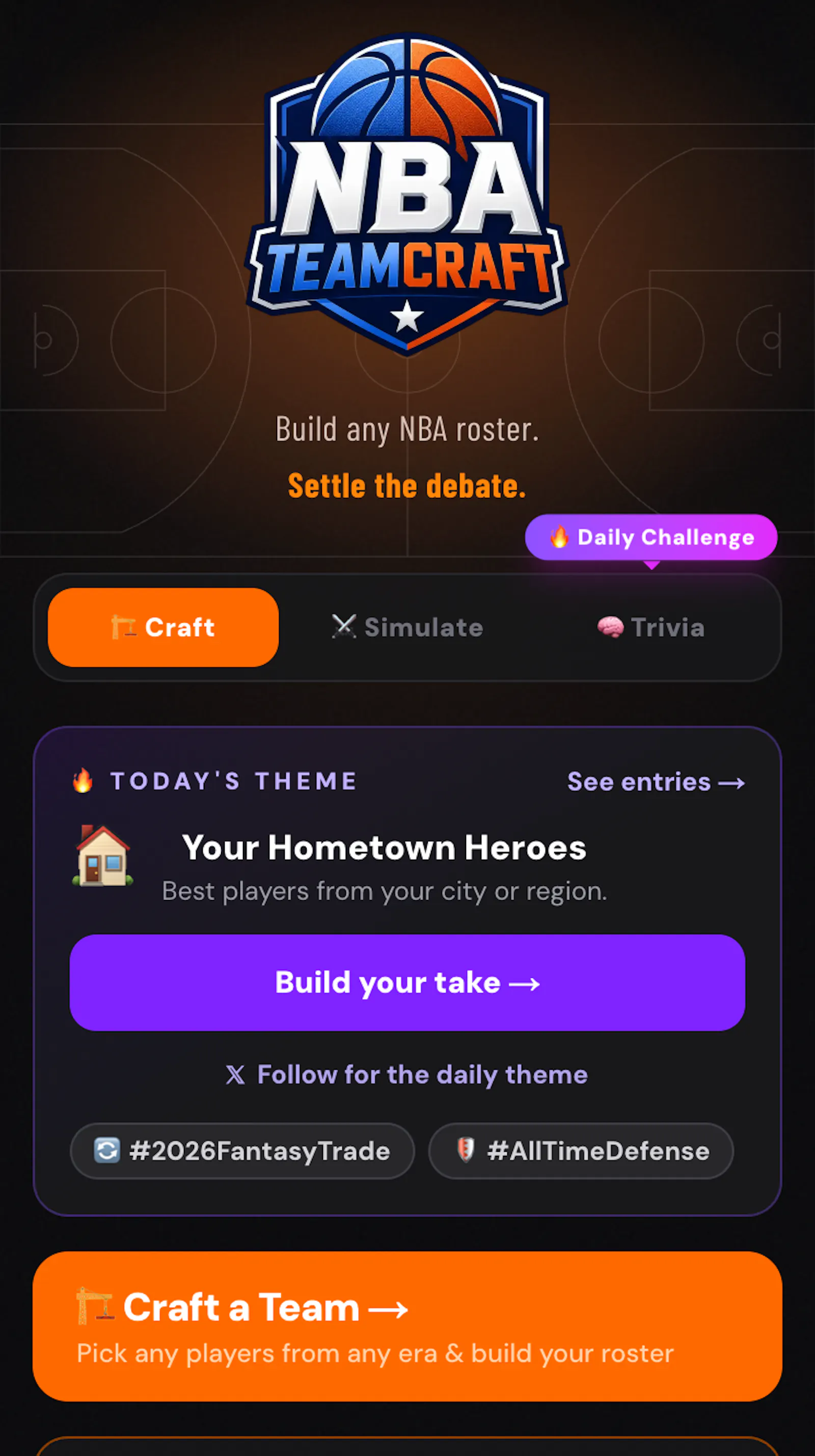 NBA TeamCraft screenshot 1