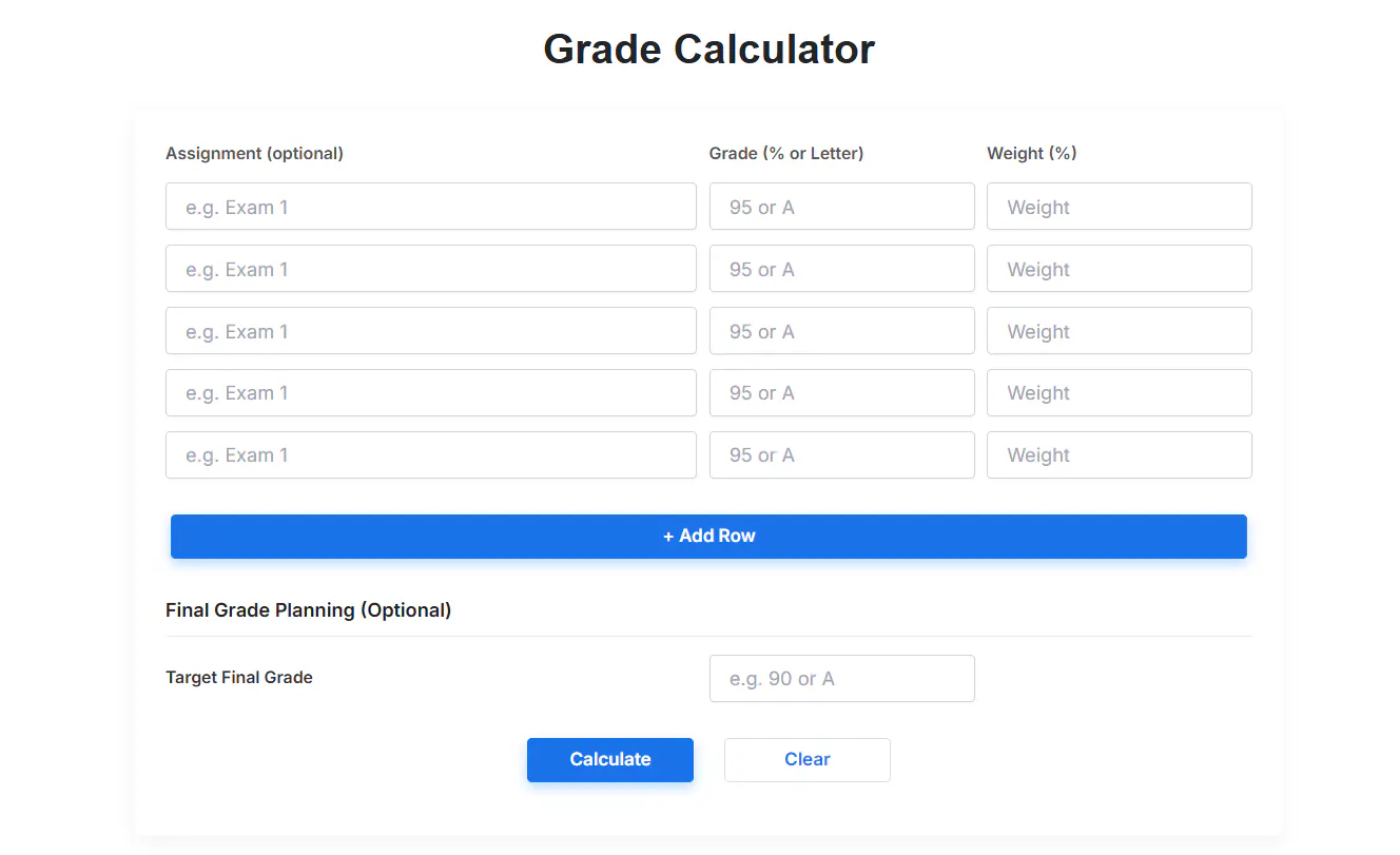 Grade Calculator gallery image