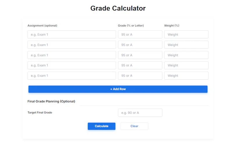Grade Calculator screenshot 2