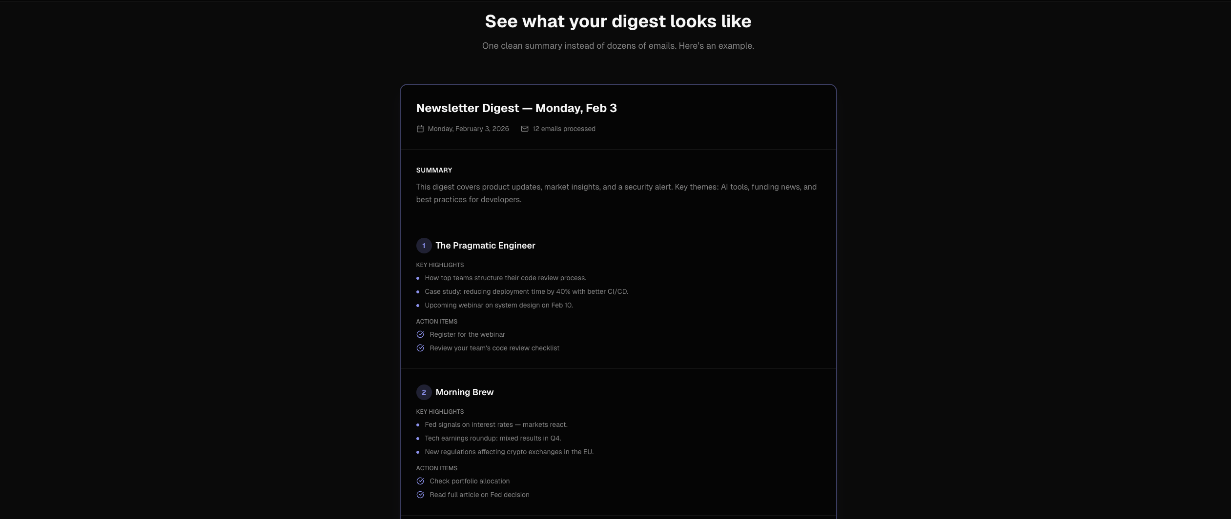 NewsletterDigest - Screenshot 5 showing product features and functionality