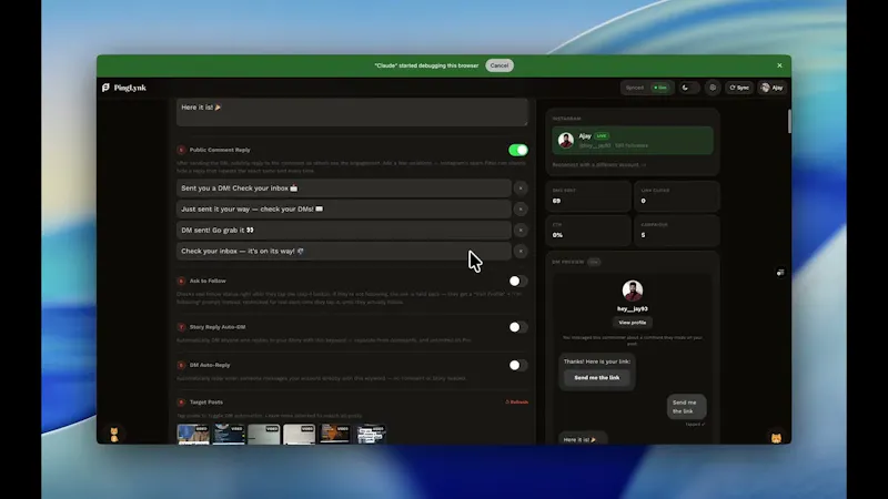 PingLynk screenshot 1 (video preview)