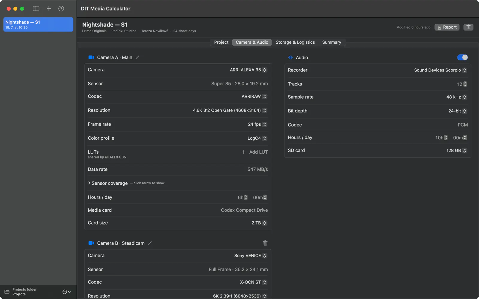 DIT Media Calculator screenshot