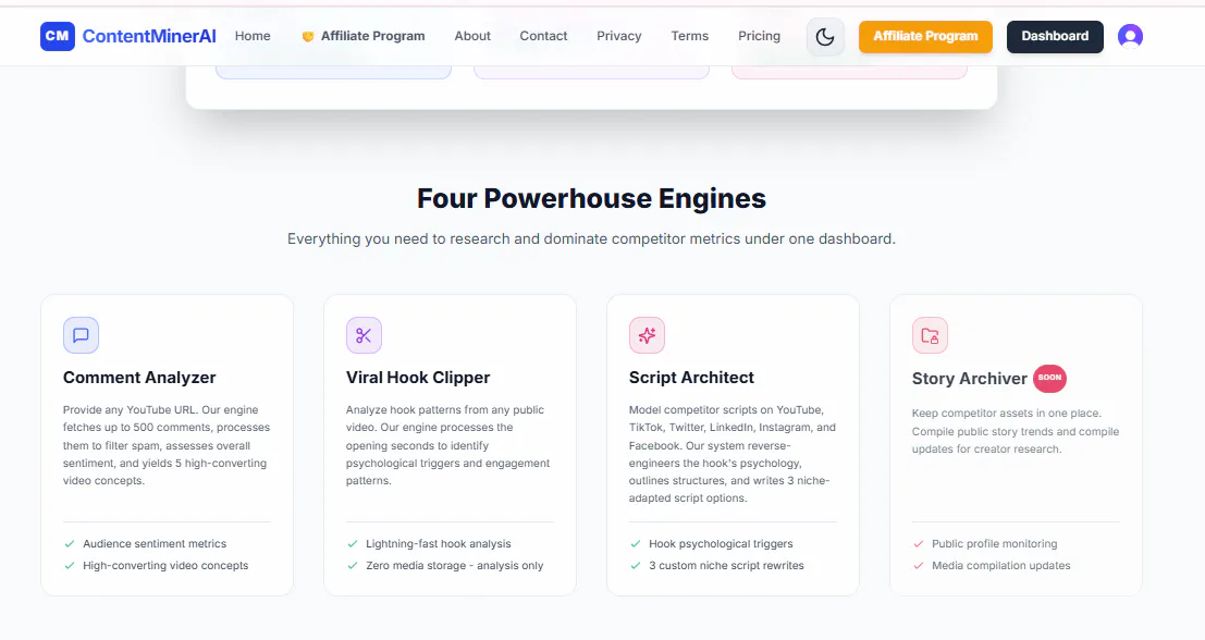 Content Miner AI 截图