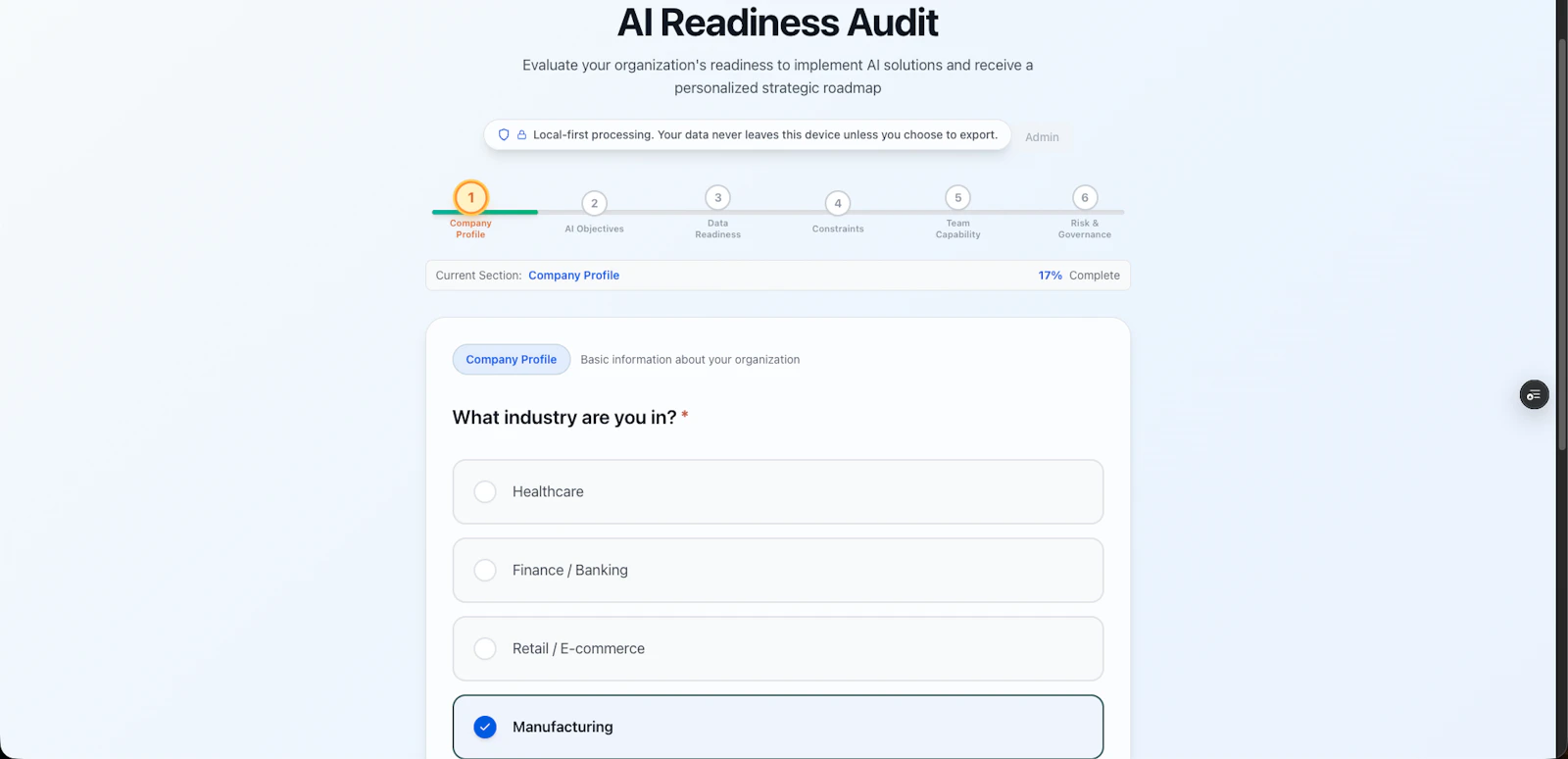 AI Readiness Audit screenshot 1