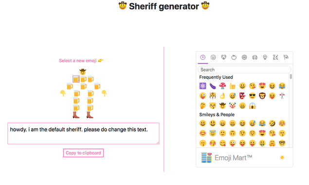 Howdy - Sheriff generator gallery image