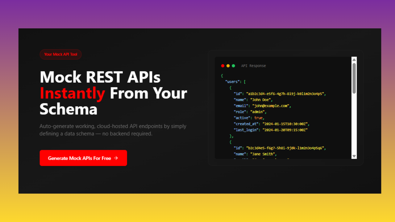 Loremapis.com - Şemanızdan Mock API'leri alın medya 1