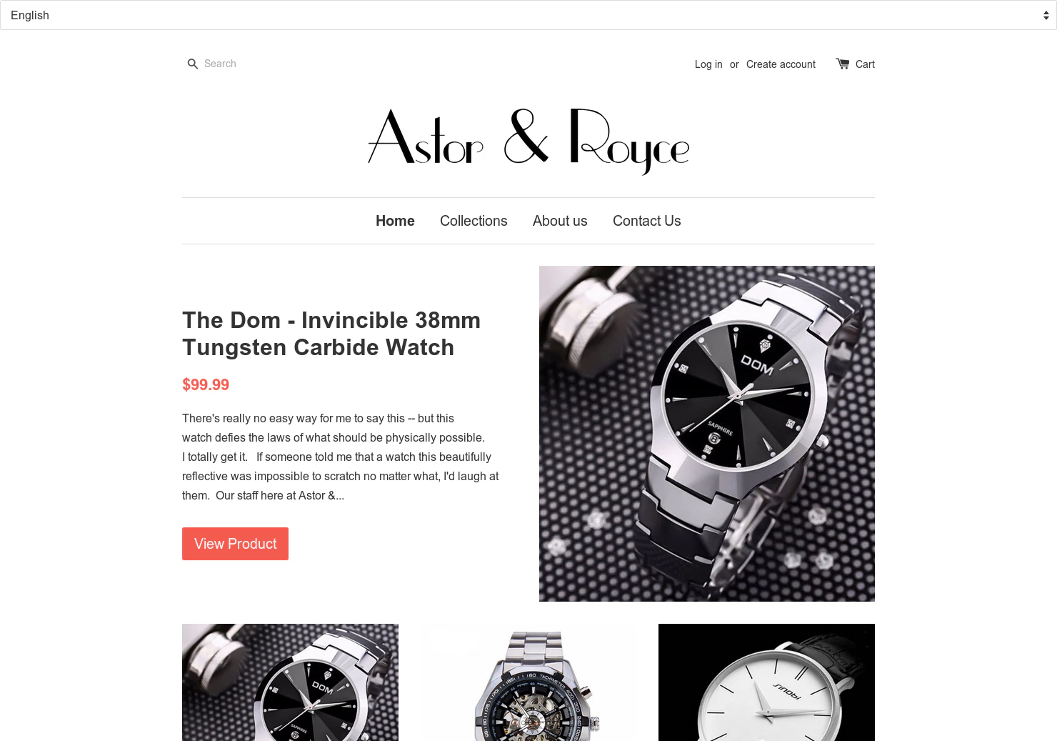 Astor Royce Online Watch Store