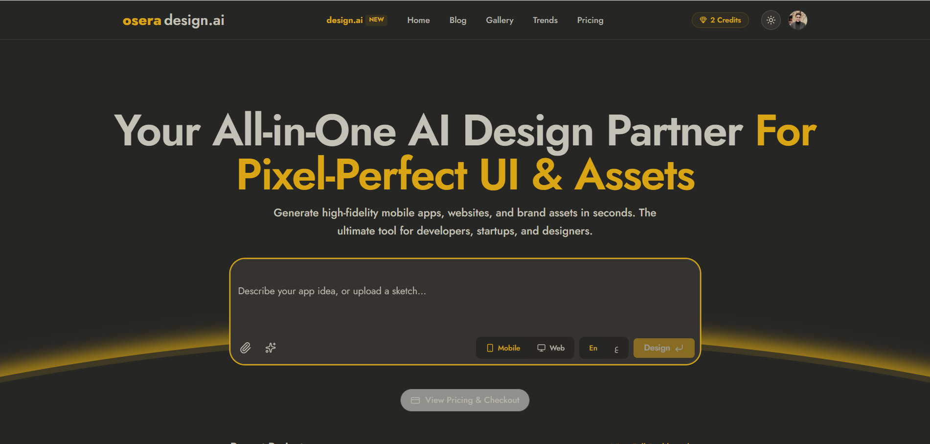 Text to editable UI designs in seconds gallery image