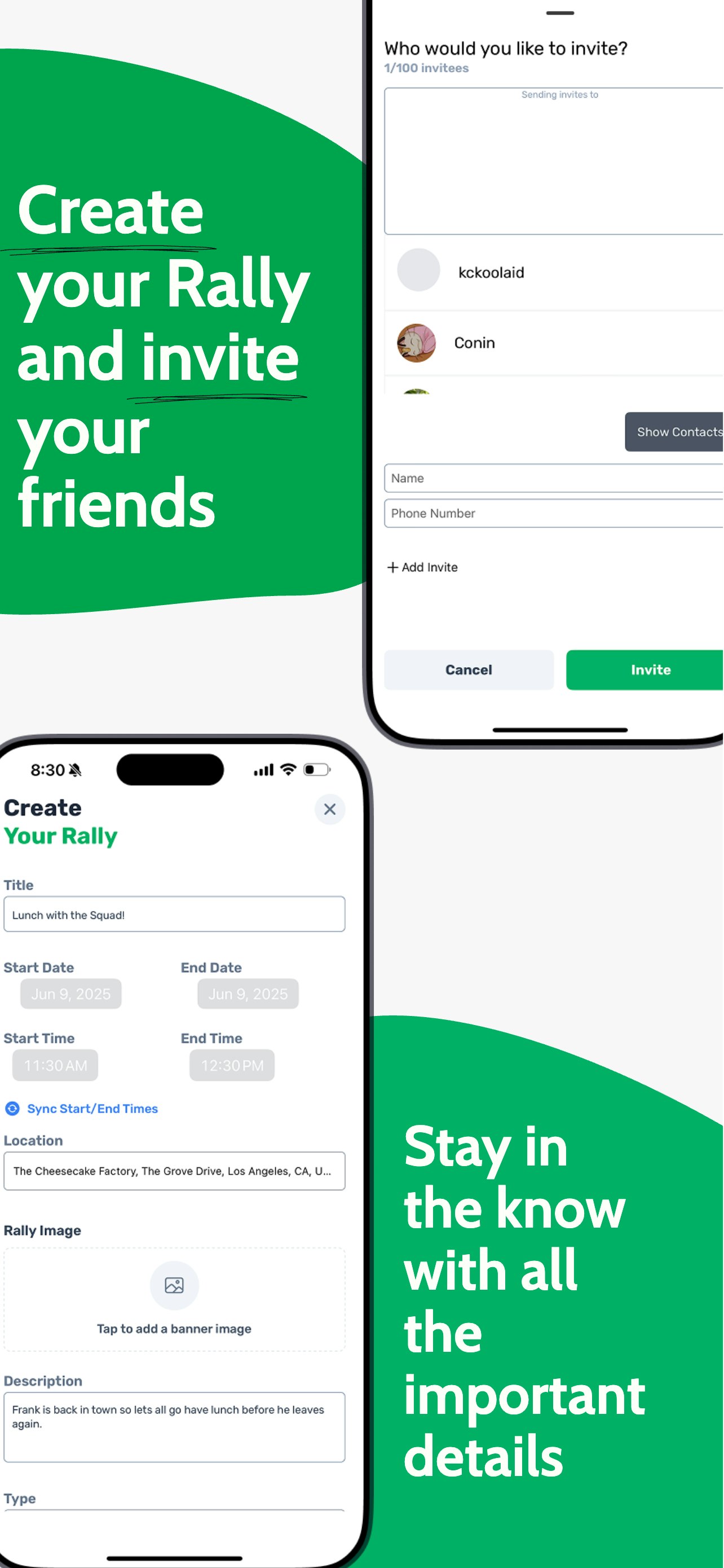 Rally Base - Rally Together: invites, chat, location sharing, & more media 7