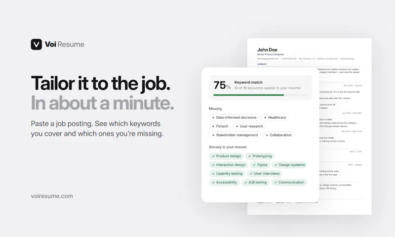 Voi Resume screenshot 6