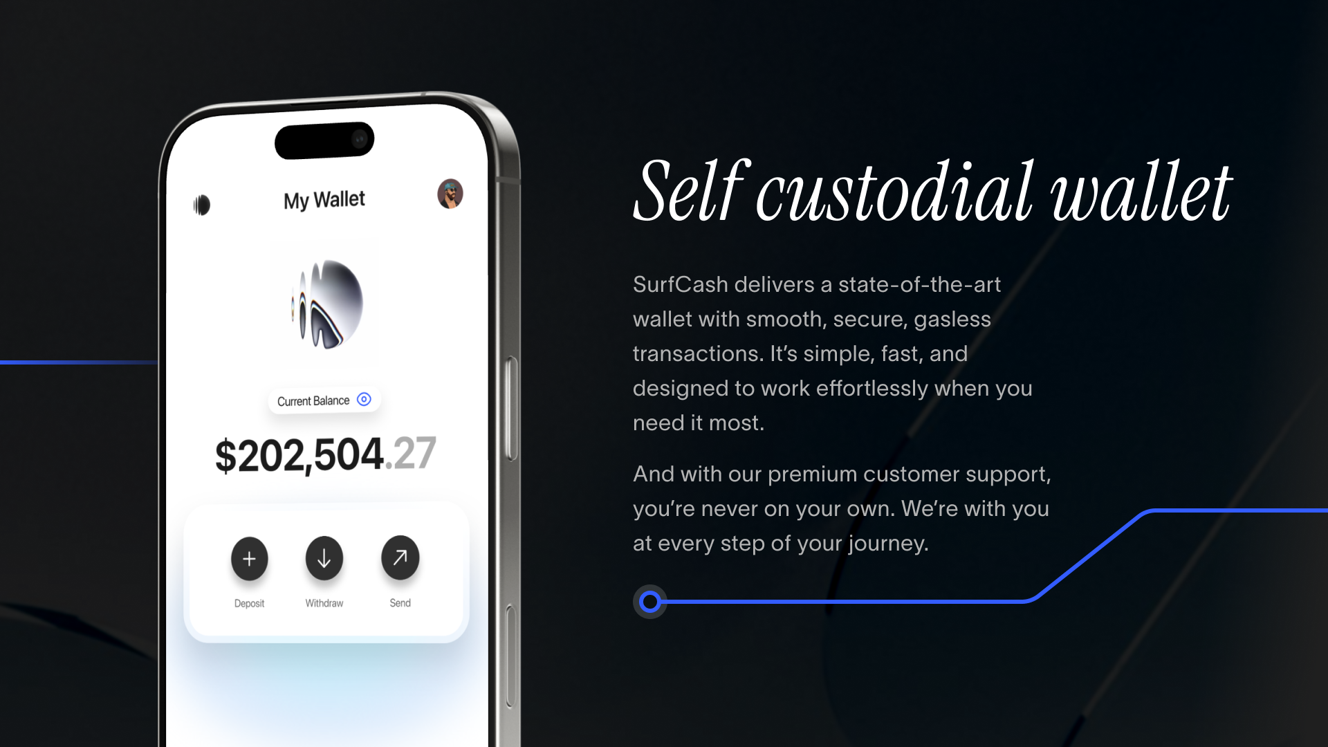 SurfCash - Screenshot 2 showing product features and functionality