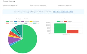Income & Expense Breakdown Web App gallery image