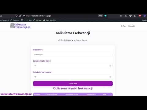 Kalkulator Frekwencji Online gallery image