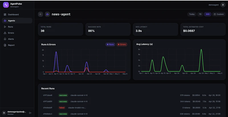 AgentPulse screenshot 1