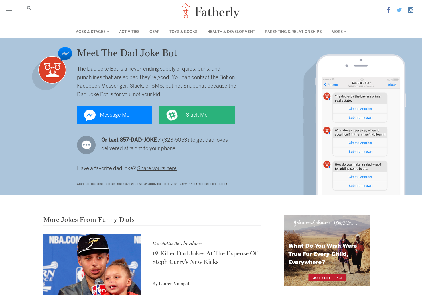 Fatherly's Dad Joke Bot gallery image