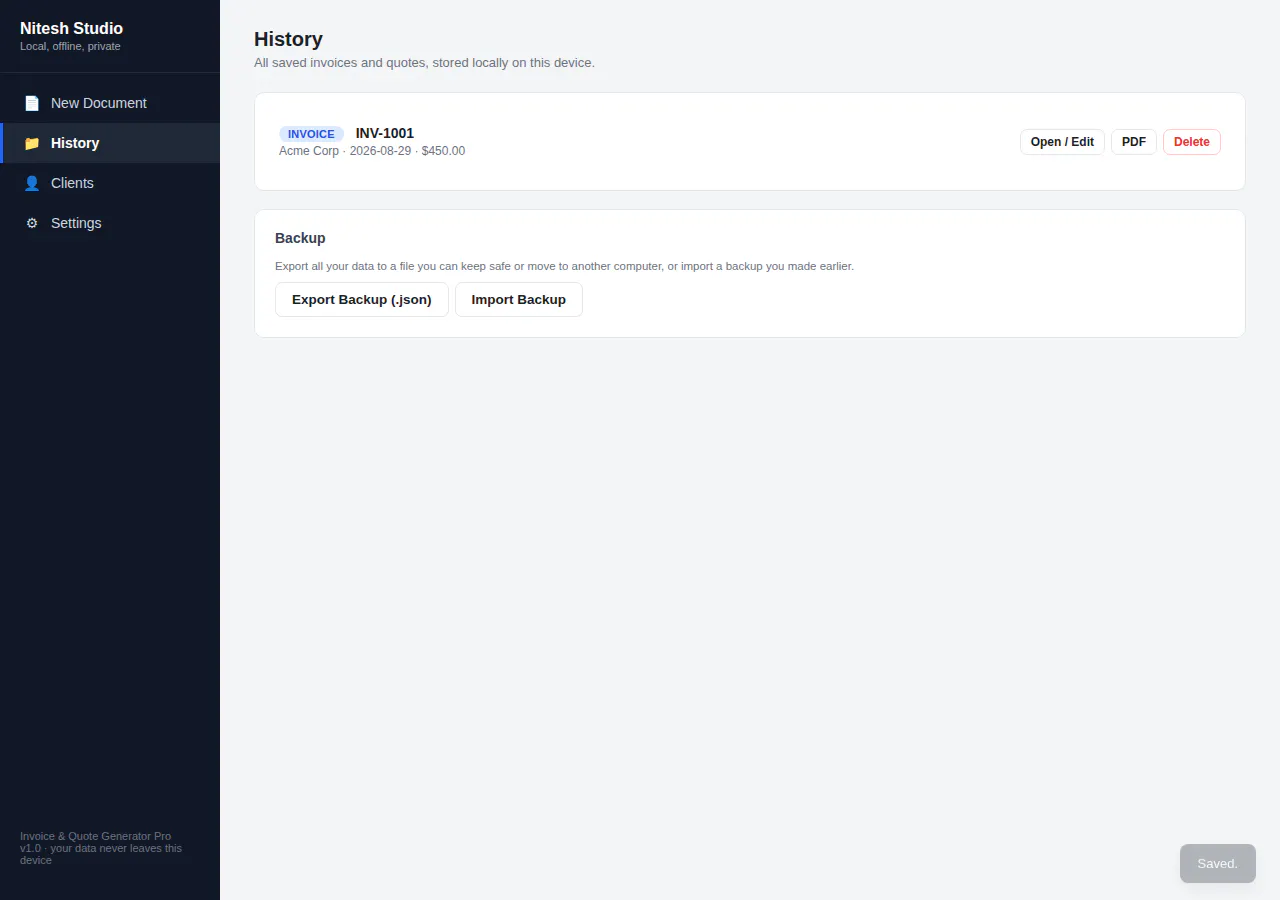 Invoice & Quote Generator Pro gallery image