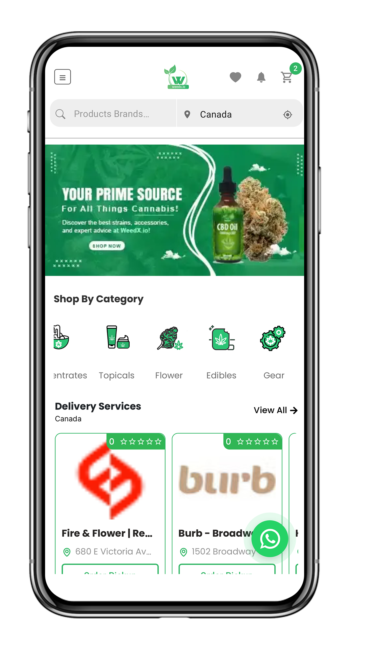 Media weedx.io - Cari dispensari, penghantaran, dan jenama ganja berhampiran anda 2