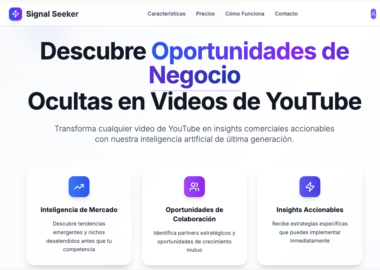 Signal Seeker - Turn any YouTube video into actionable business dat media 4