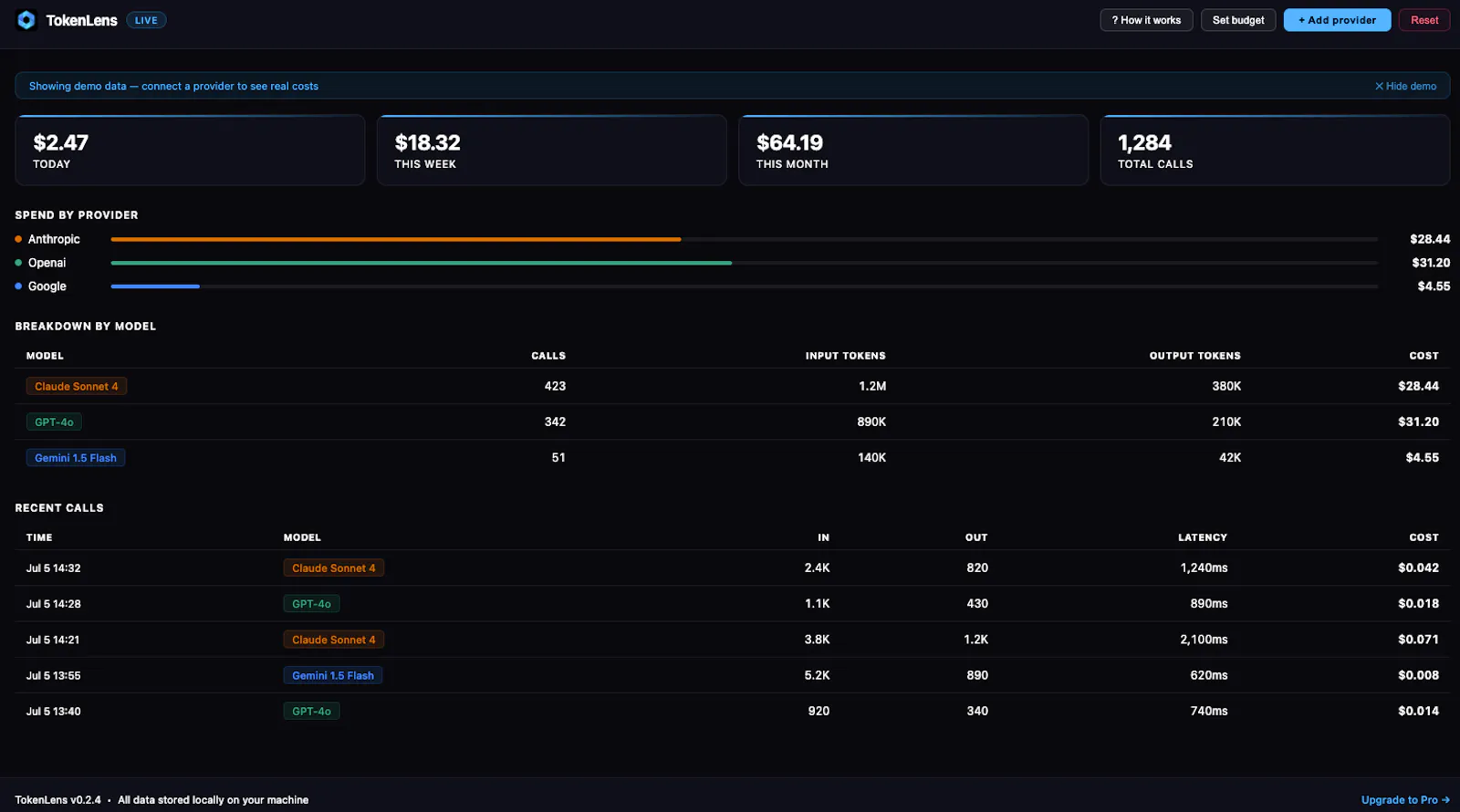 TokenLens screenshot 1