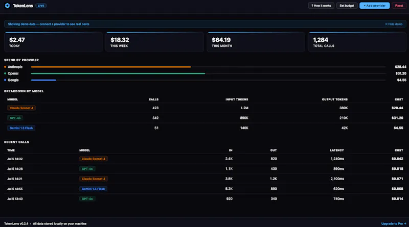 TokenLens screenshot 1