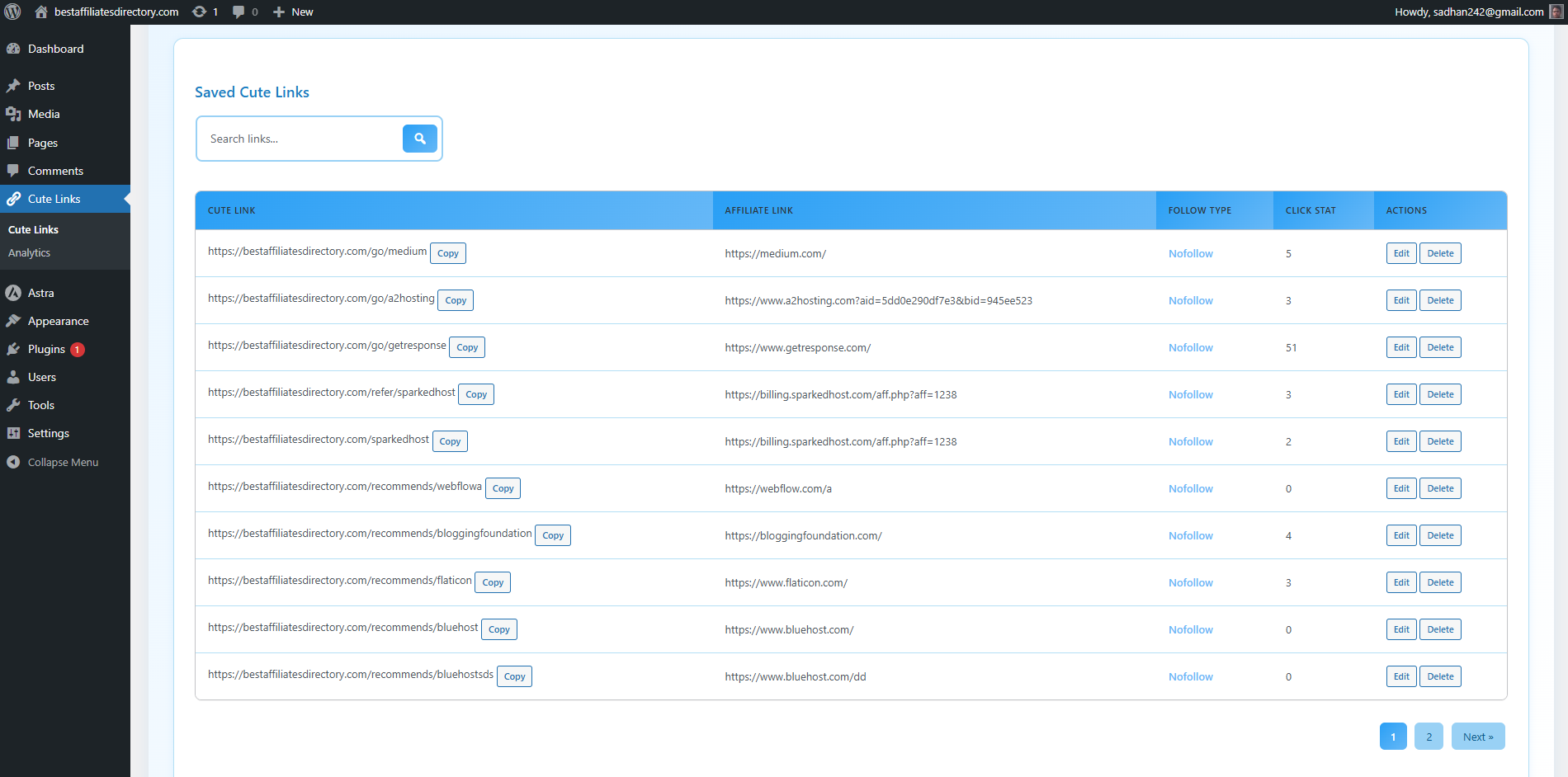 Cute Links - Best Affiliate Link Cloaker - Screenshot 2 preview