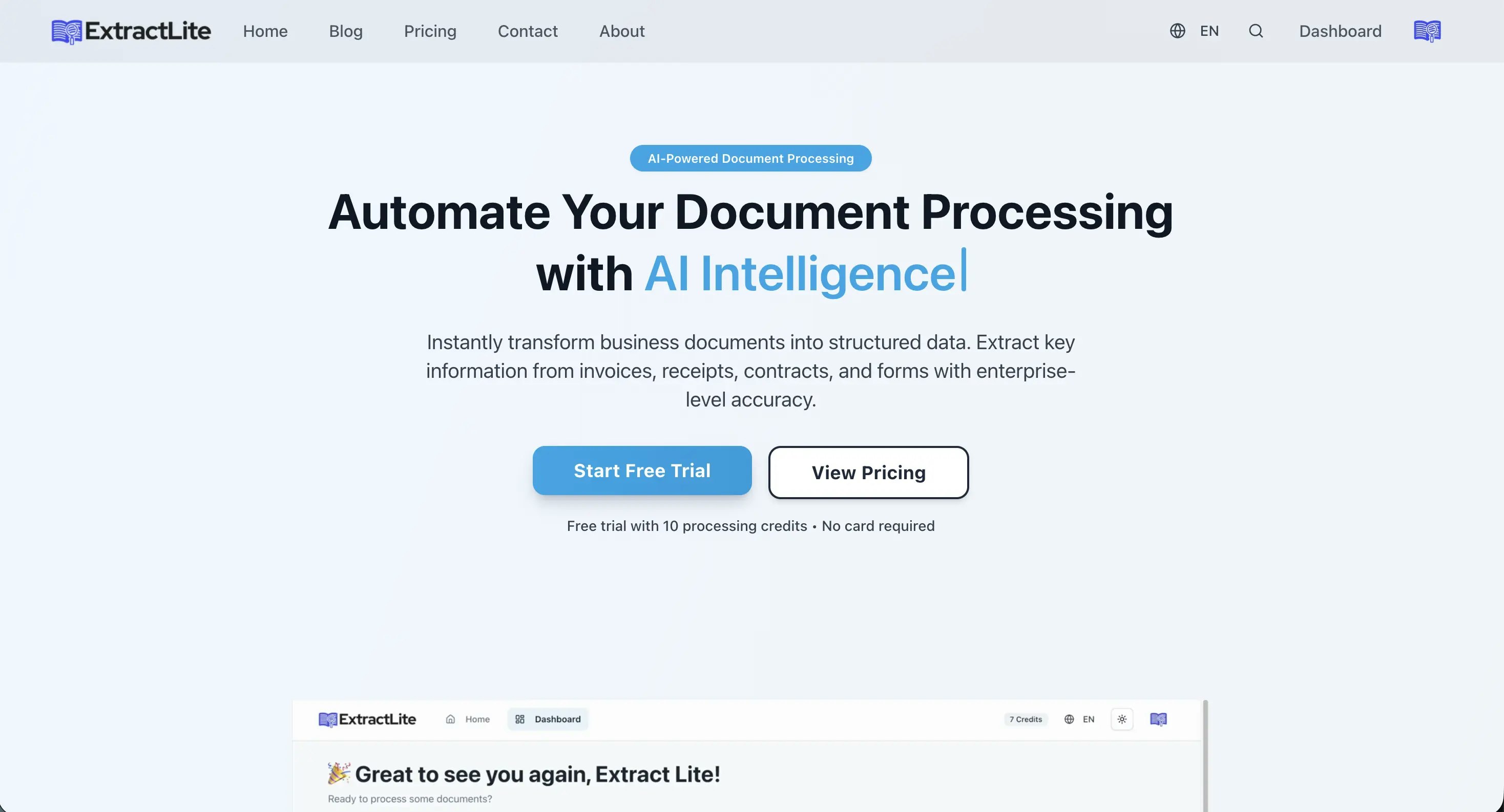 ExtractLite - Main screenshot showing features and interface