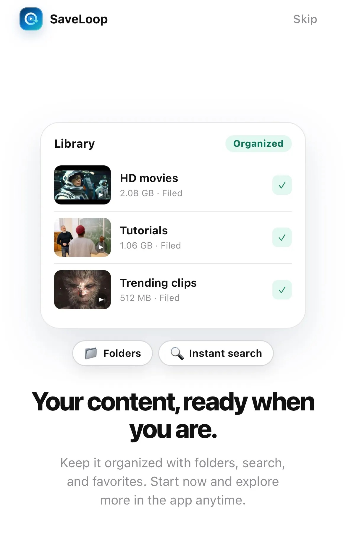 SaveLoop screenshot