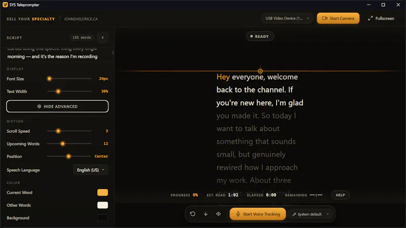 SYS Teleprompter screenshot 3