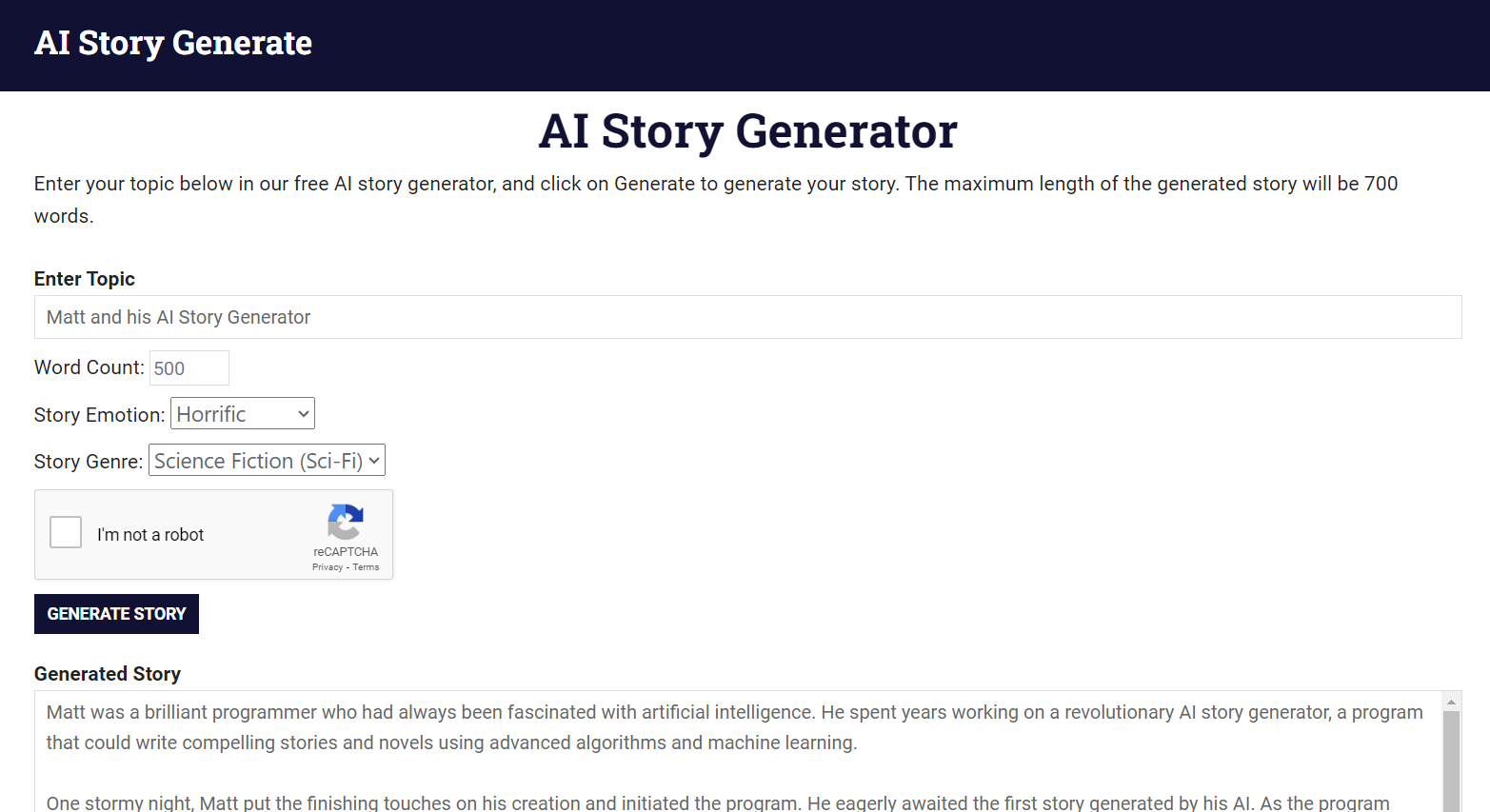 Free AI Story Generator gallery image