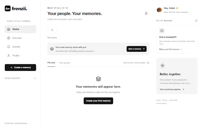 frenzii — Shared memories screenshot 2