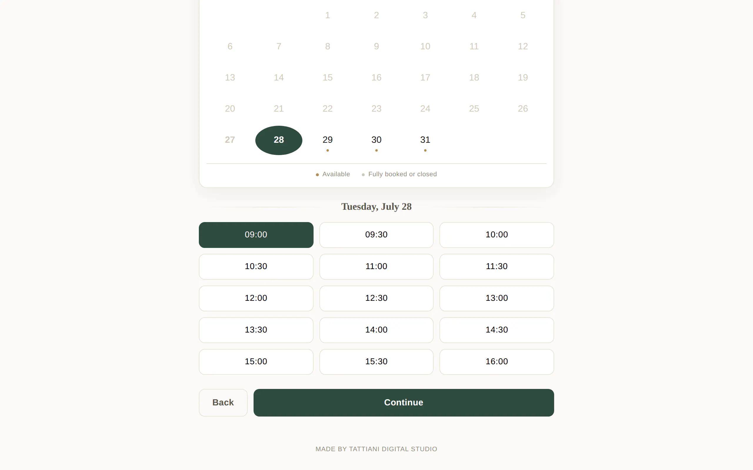 Booking Page gallery image