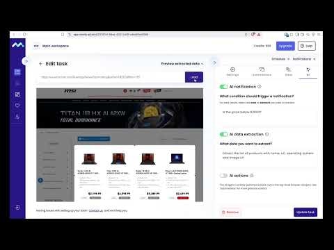 Monitor website changes with AI gallery image