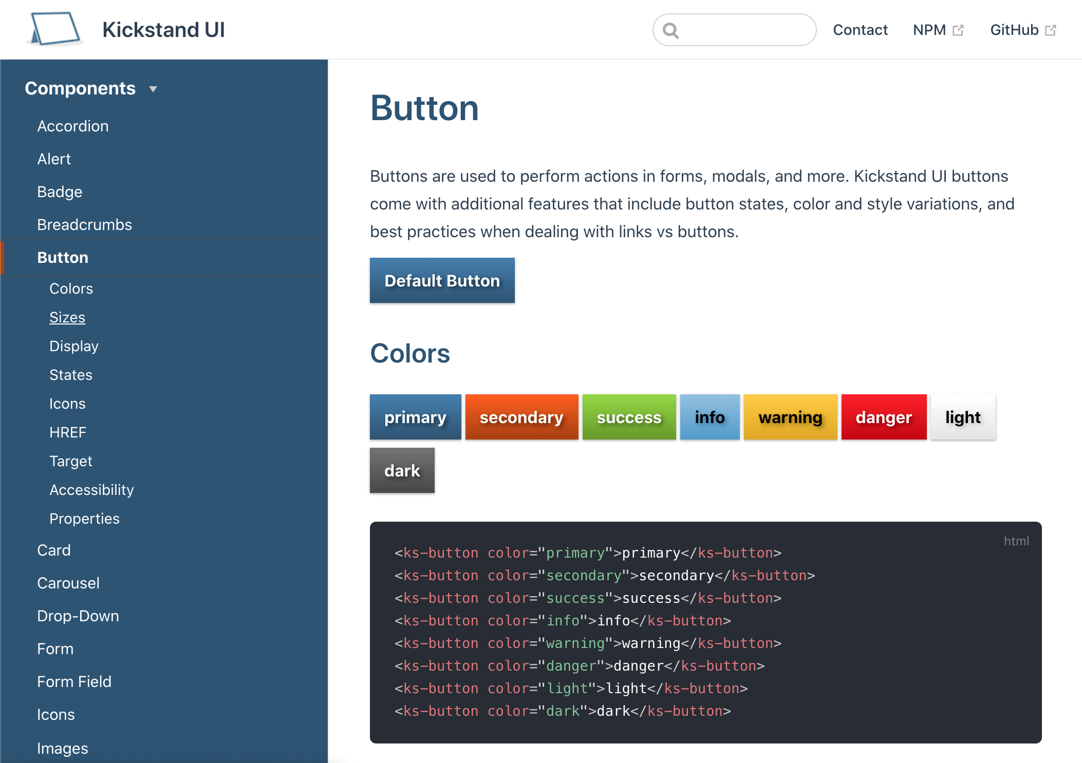 Kickstand UI gallery image