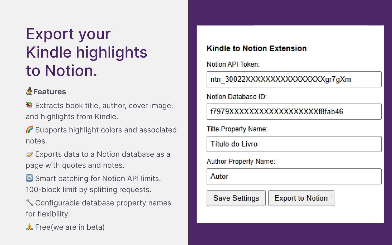 Kindle2Notion – Export Kindle Highlights gallery image