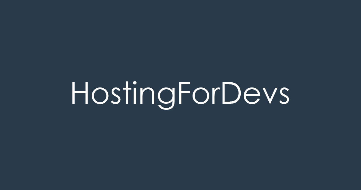 HostingForDevs.com media 1