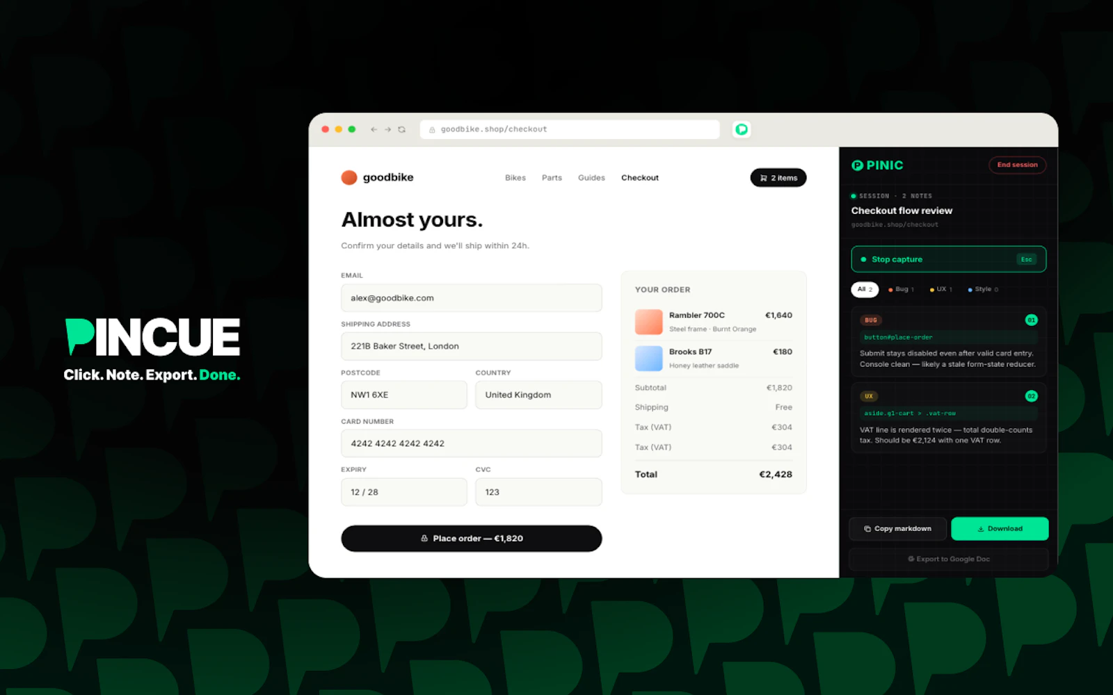Pincue screenshot 2
