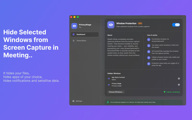 PrivacyStage screenshot 2
