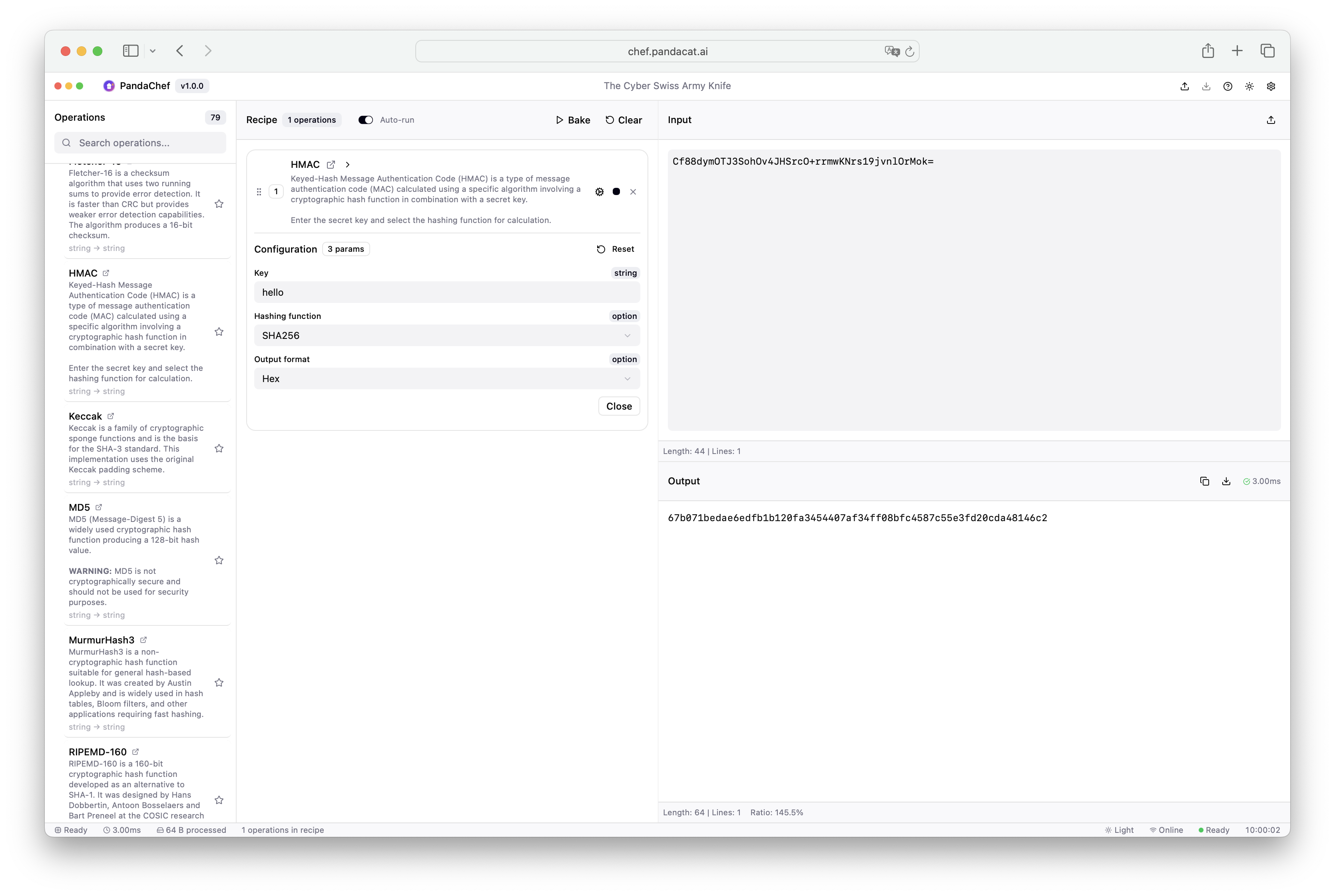 Pandachef - Aplicación web para cifrado, codificación, compresión media 3