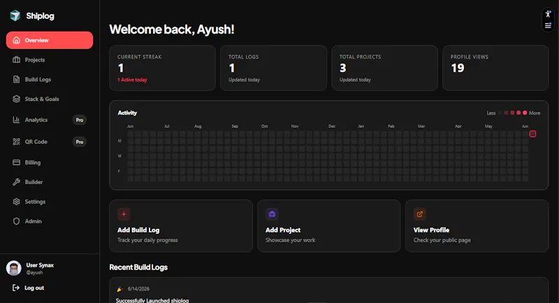 Shiplog screenshot 3