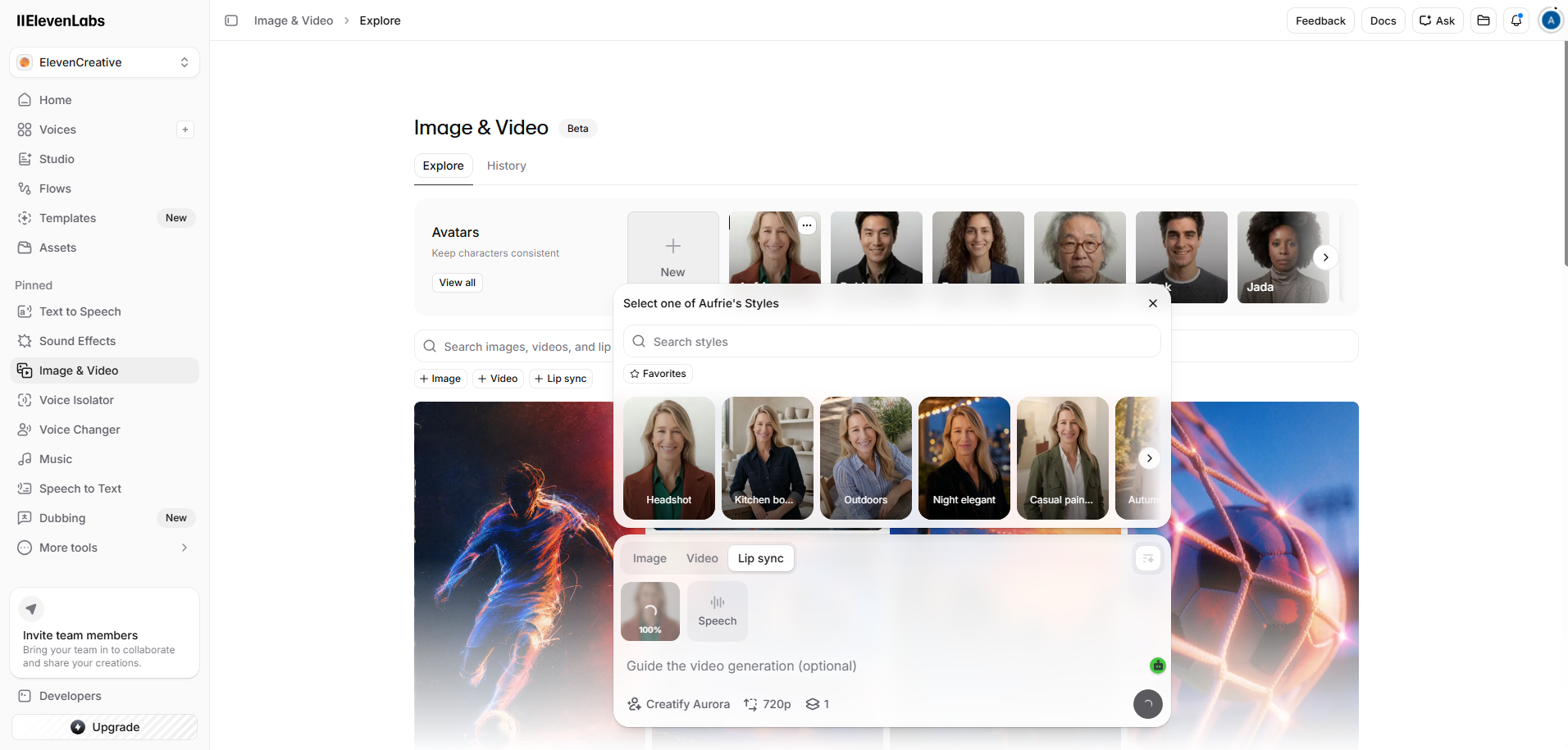 Avatars in ElevenCreative  gallery image