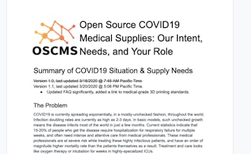 3D Printer Crowdsourcing for COVID-19 gallery image