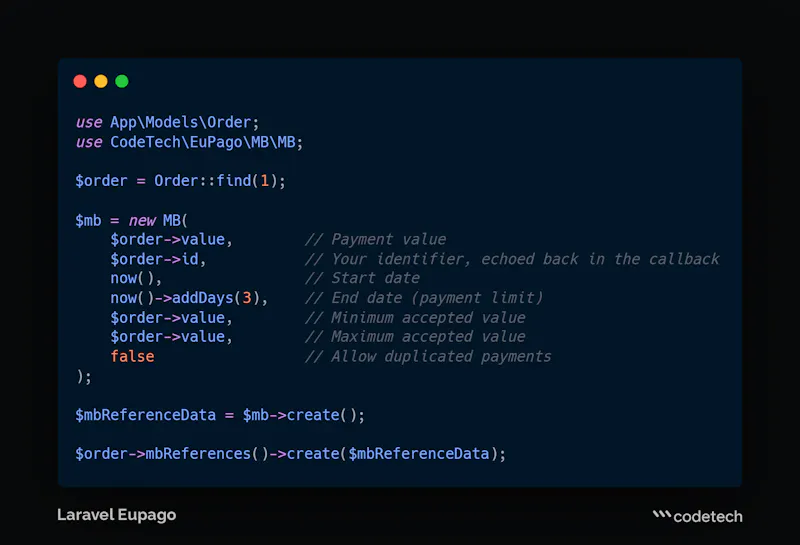 Laravel Eupago screenshot 2