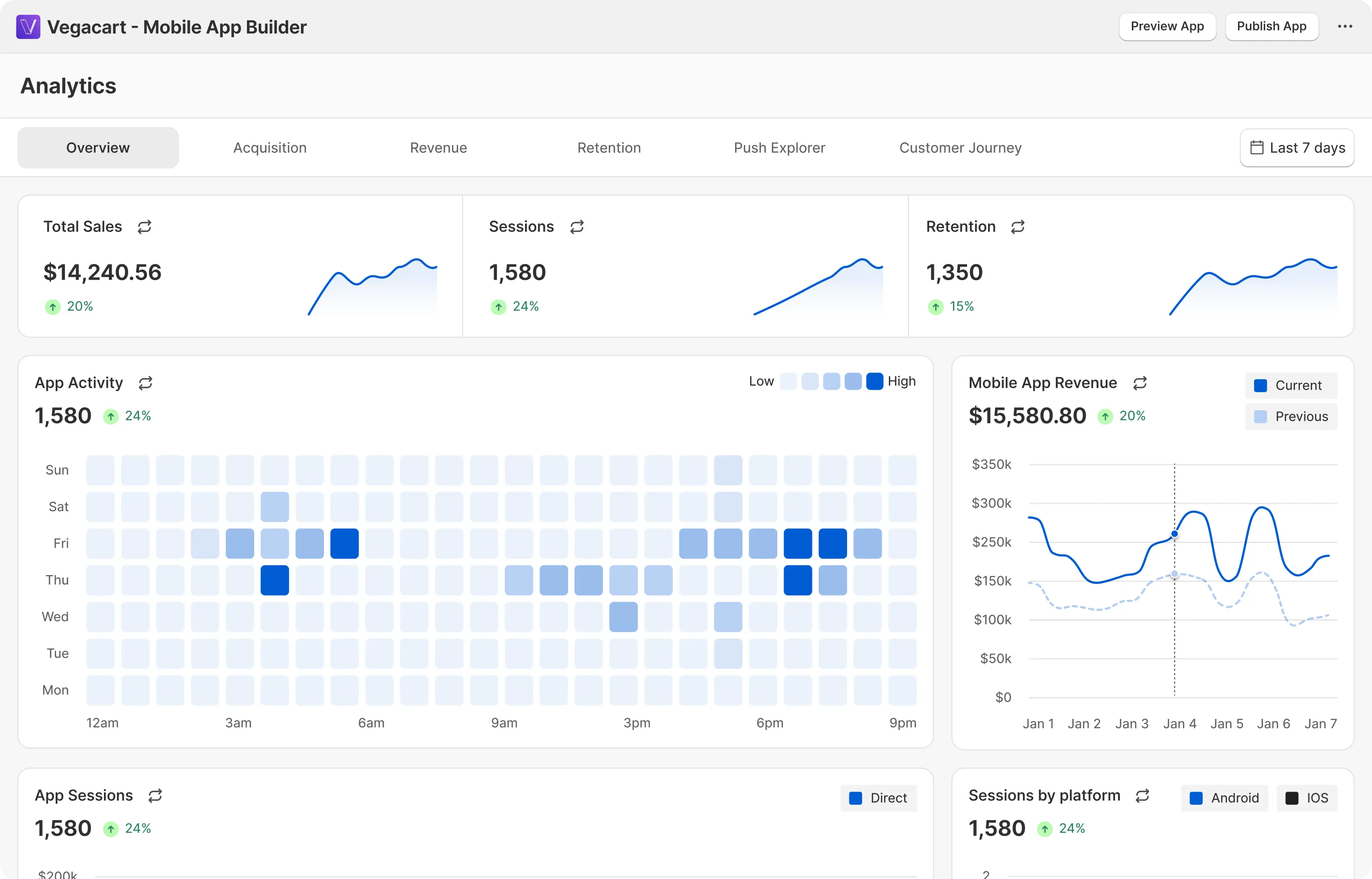 Vegacart mobile app builder for Shopify - Screenshot 3 showing product features and functionality
