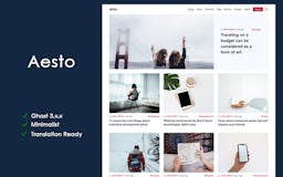 aEsto - Blog & Magazine theme for Ghost media 1