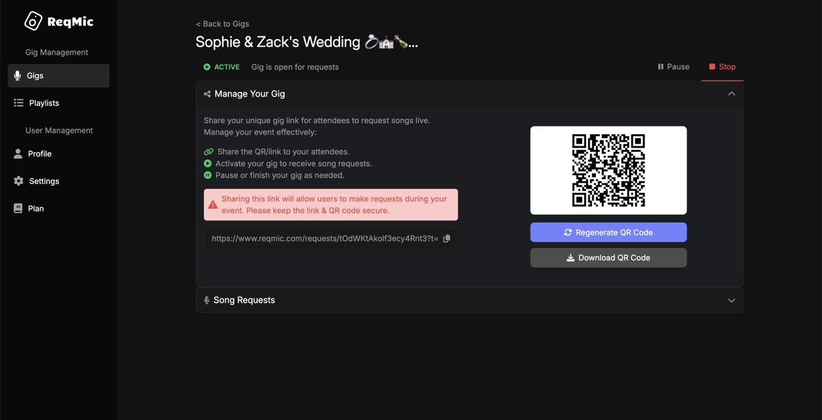 reqmic - QR 코드 노래는 라이브 공연에 대한 요청입니다 미디어 4