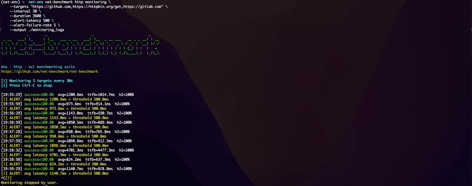 net-benchmark screenshot 5