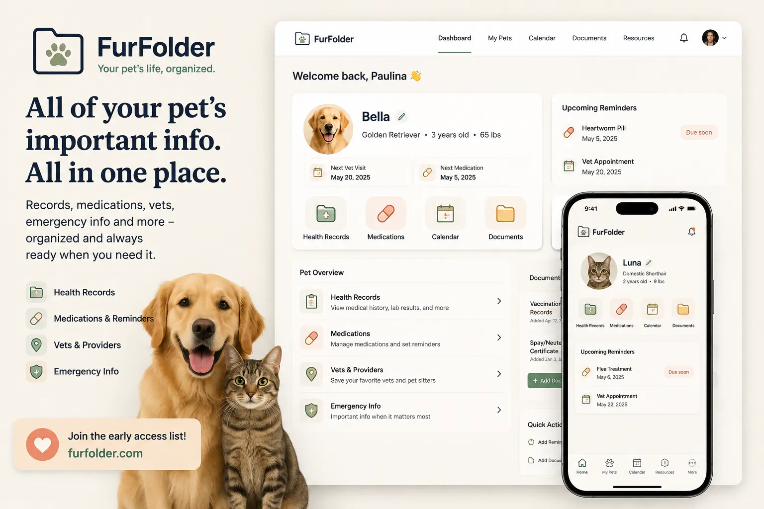 FurFolder — Your pet’s life, organized. gallery image