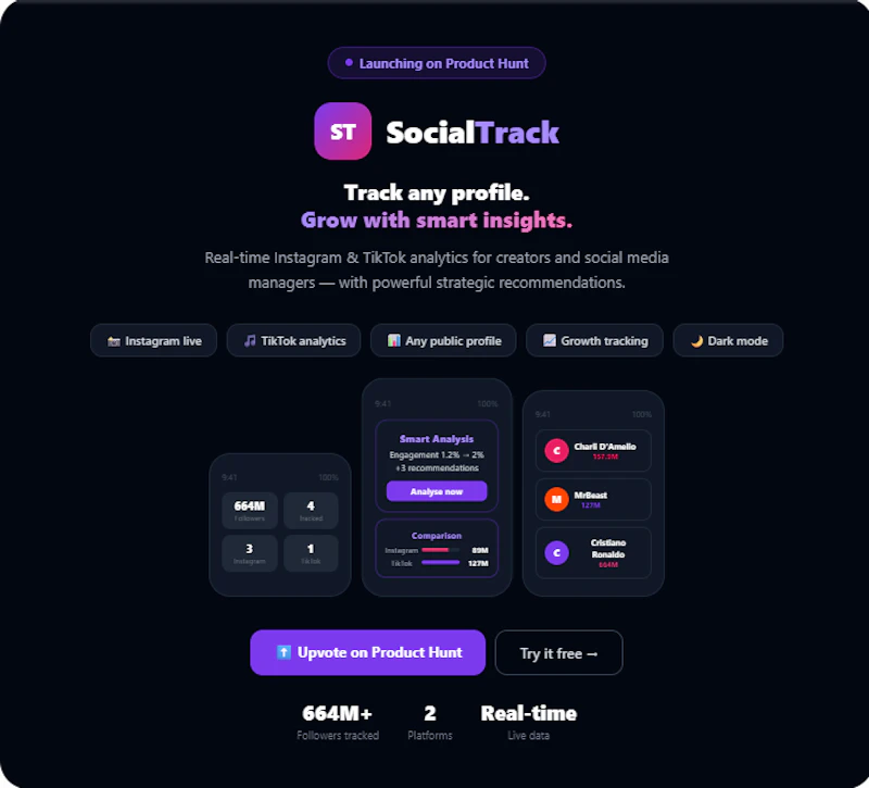 SocialTrack screenshot 1